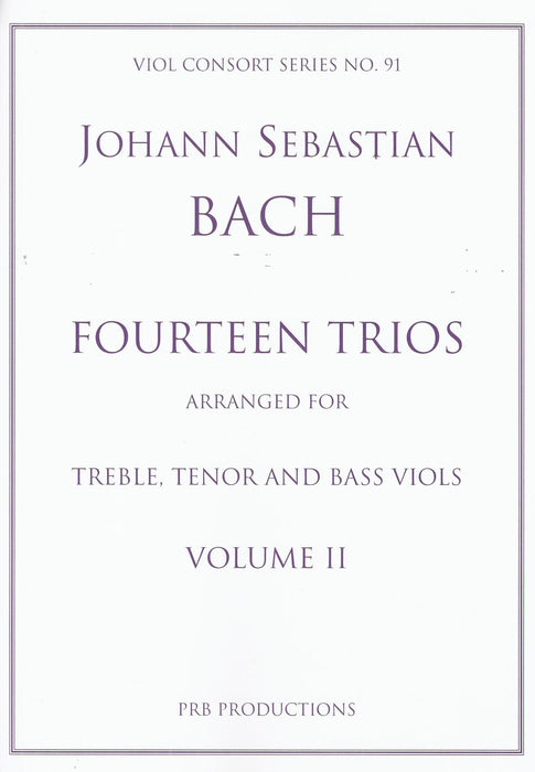 Bach: 14 Three-Part Inventions for Viol Trio - Volume 2