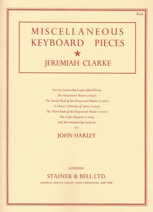 Clarke: Miscellaneous Keyboard Pieces