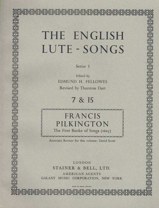 Pilkington: The First Booke of Songs (1605)