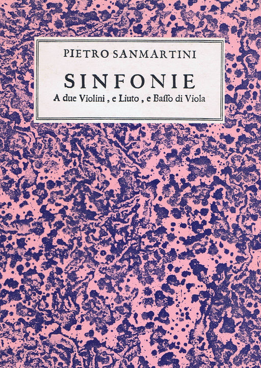 Sanmartini: Sinfonie a due Violini, e Liuto, e Basso di Viola