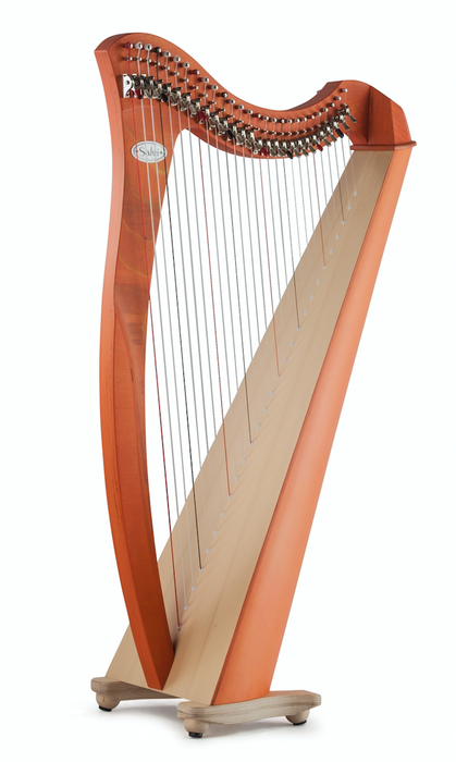 Juno 27 string harp (BioCarbon strings) in cherry finish by Salvi