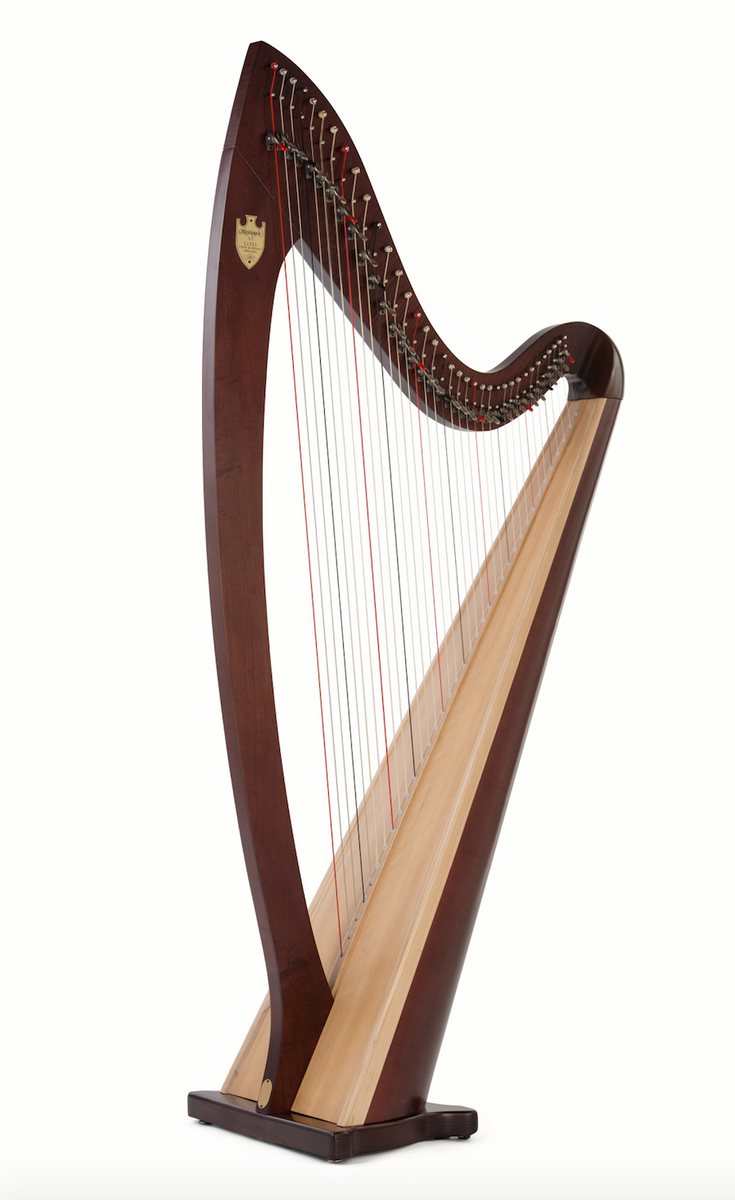 Troubadour VI 36 string harp (Gut strings) in mahogany finish by Lyon —  Early Music Shop