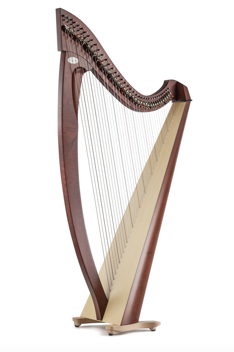 Titan 38 string harp (BioCarbon strings) in mahogany finish by Salvi