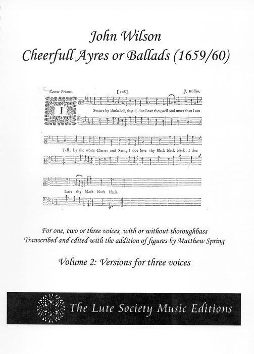 John Wilson, Cheerfull Ayres or Ballads (1659/60)