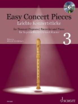 Various: Easy Concert Pieces Book 3 for Soprano Recorder & Keyboard/CD