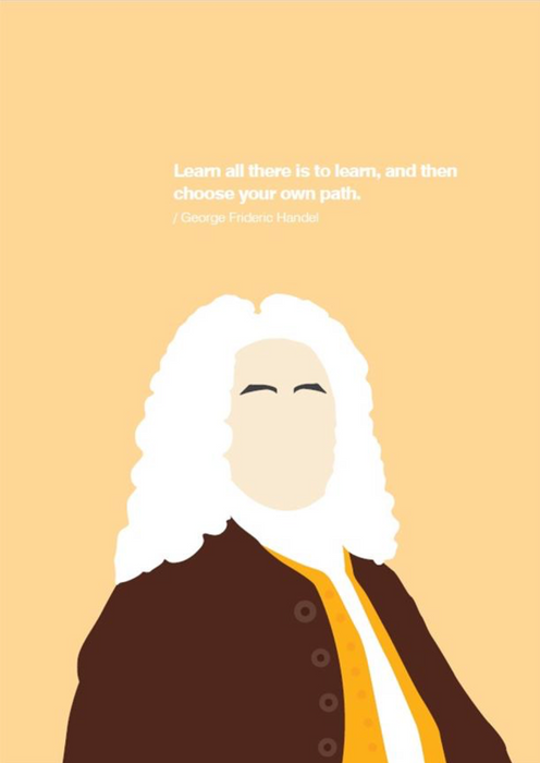 Greetings Card: Handel Portrait