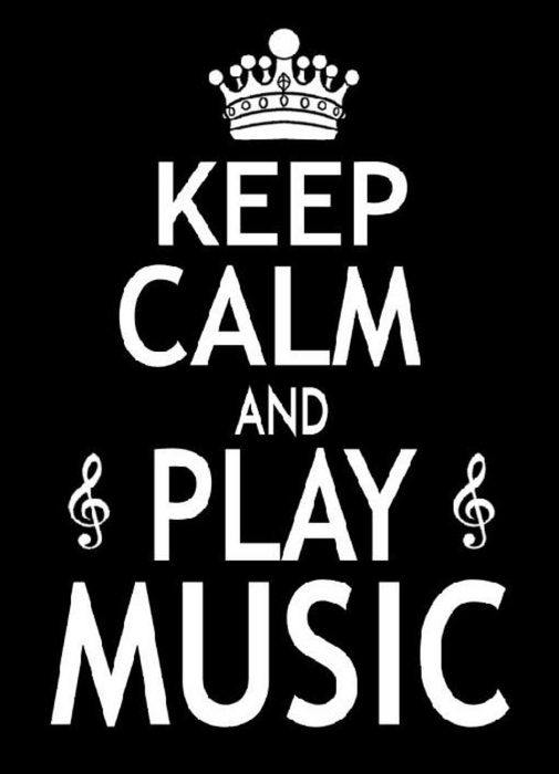 Greetings Card: Keep Calm and Play Music