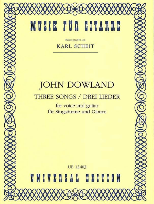 Dowland: 3 Songs for Voice and Guitar