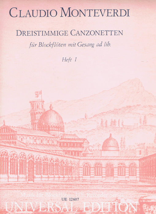 Monteverdi: Three-part Canzonets for Recorders, Vol. 1