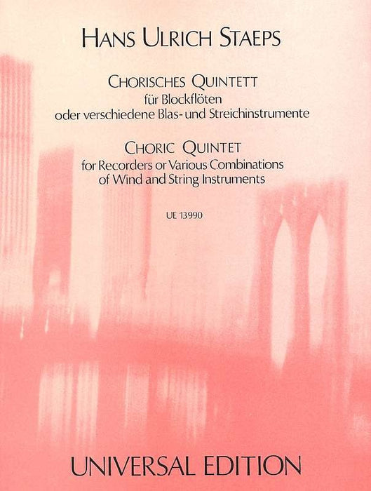 Staeps: Choric Quintet for Recorders