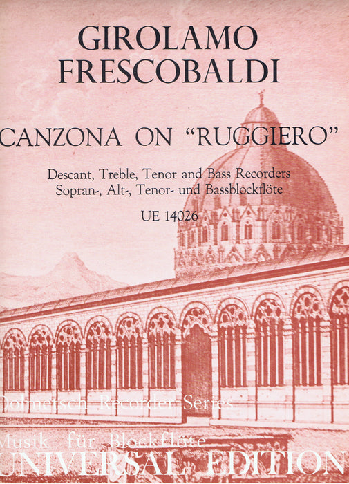 Frescobaldi: Canzona on "Ruggiero" for Recorder Quartet