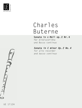 Buterne: Sonata in C Minor Op. 2/4 for Alto Recorder and Basso Continuo