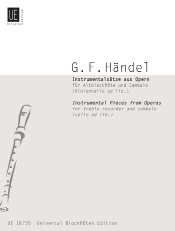 Handel: Instrumental Pieces from Operas for Treble Recorder and Harpsichord