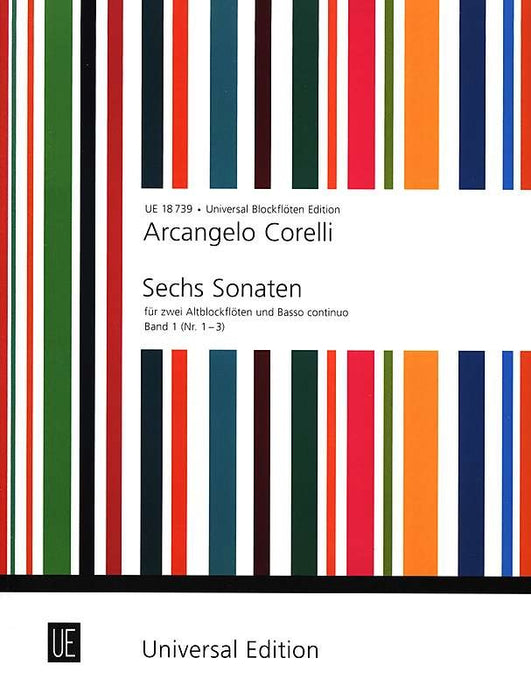 Corelli: 6 Sonatas for 2 Treble Recorders and Basso Continuo, Vol. 1