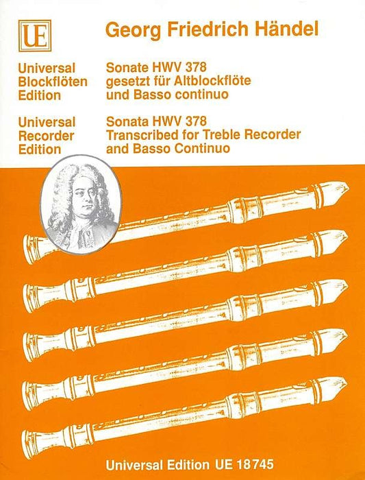 Handel: Sonata HWV 378 for Treble Recorder and Basso Continuo