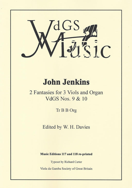 Jenkins: 2 Fantasies for 3 Viols and Organ