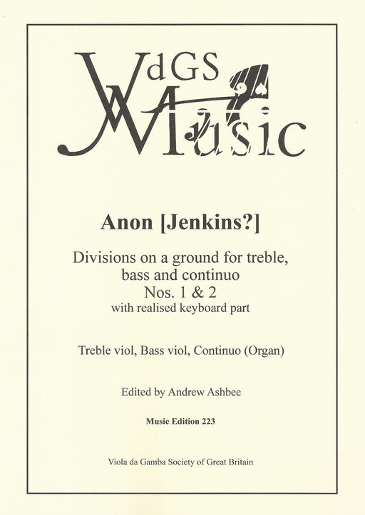 Anonymous (Jenkins?): Divisions on a Ground for Treble and Bass Viols and Basso Continuo