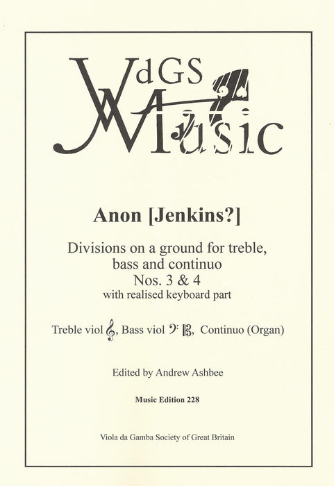 Anon (Jenkins?): Divisions on a Ground for Treble, Bass and Basso Continuo