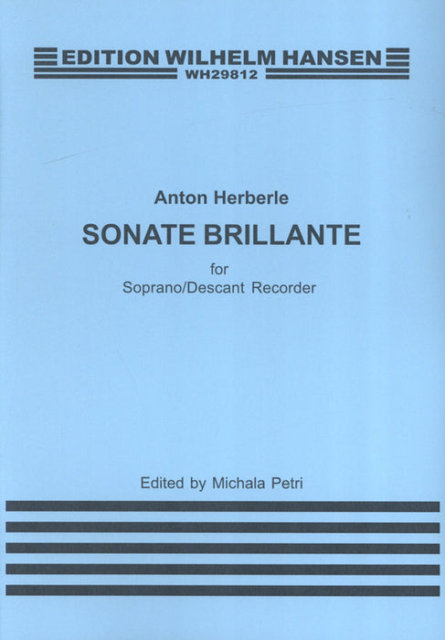 Heberle: Sonate Brillante for Descant Recorder Solo