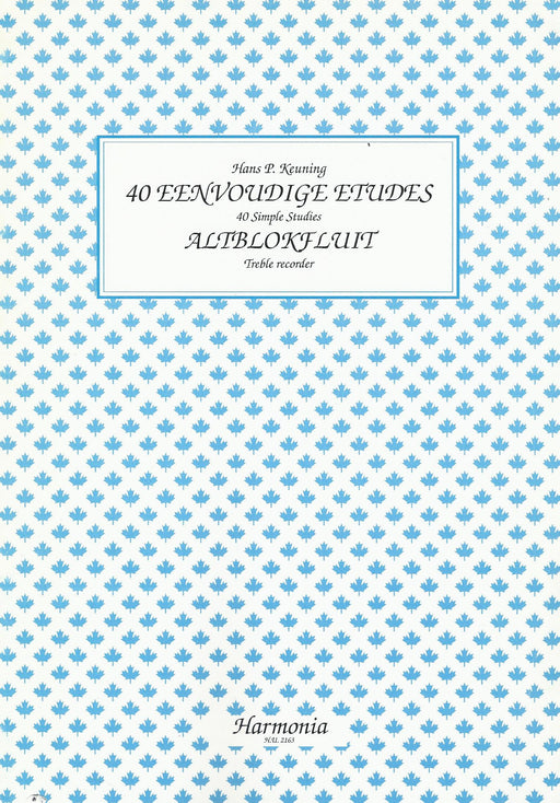 Keuning: 40 Simple Studies for Treble Recorder