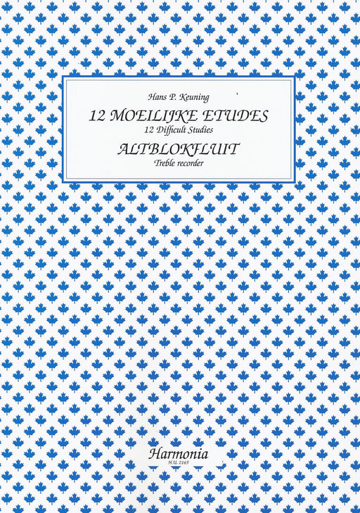 Keuning: 12 Difficult Studies for Treble Recorder