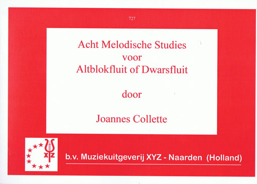 Collette: 8 Melodic Studies for Treble Recorder