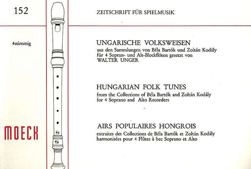 Various: Hungarian Folk Songs for 4 Recorders