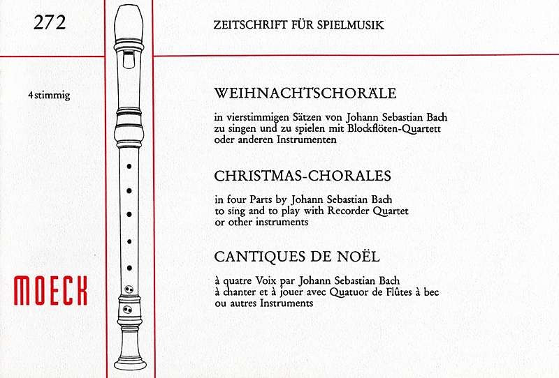 J. S. Bach: Christmas Chorales in 4 Parts