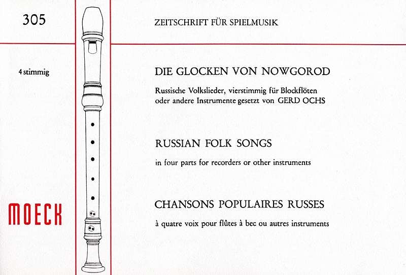 Various: Russian Folk Songs in 4 Parts