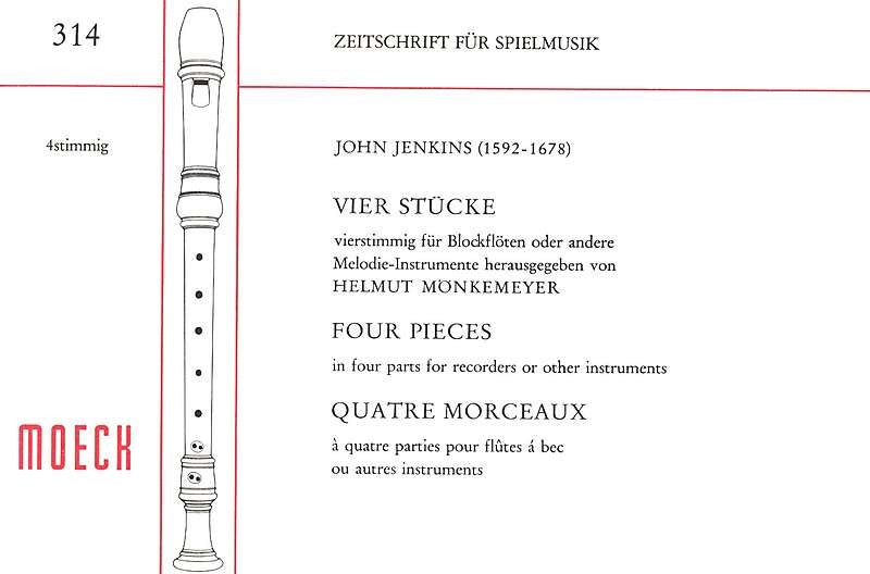 Jenkins: 4 Pieces for 4 Recorders