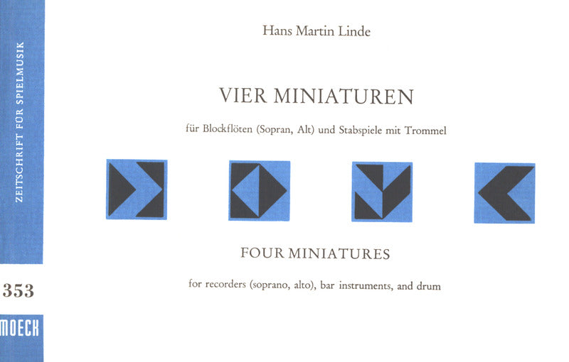 Linde: 4 Miniatures for 2 Recorders and Percussion