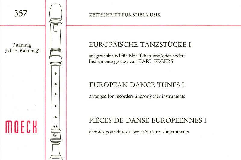 Various: European Dance Tunes for 4 Recorders, Vol. 1