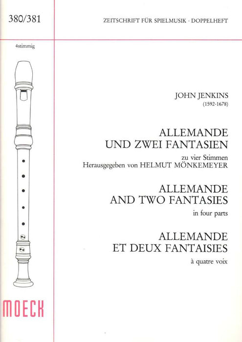 Jenkins: Allemande and 2 Fantasies in 4 Parts