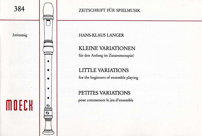 Langer: Little Variations for the Beginners of Ensemble Playing