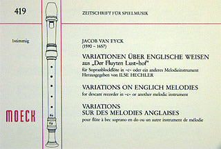 Van Eyck: Variations on English Melodies for Descant Recorder
