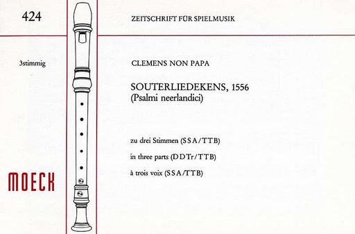 Clemens Non Papa: Souterliedekens in 3 Parts