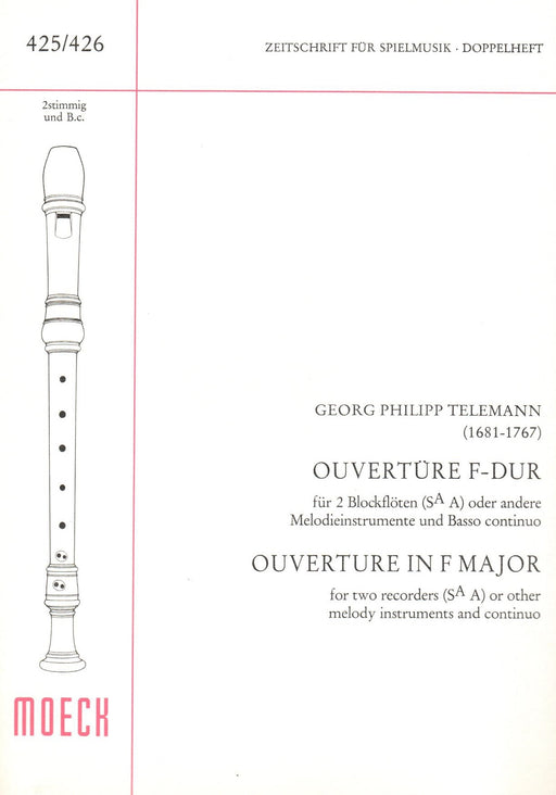 Telemann: Ouverture in F Major for 2 Recorders and Basso Continuo