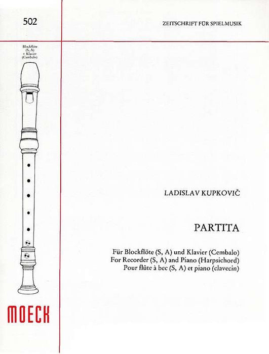 Kupkovic: Partita for Recorder and Piano