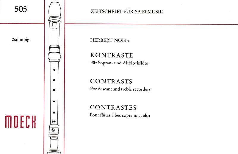 Nobis: Contrasts for Descant and Treble Recorders