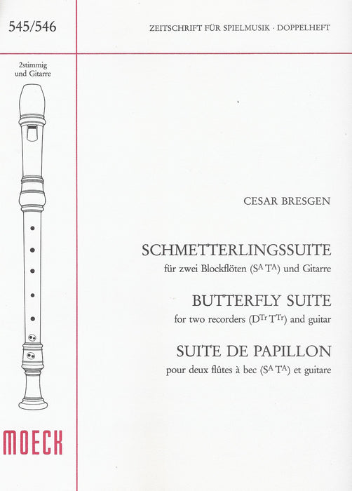 Bresgen: Butterfly Suite for 2 Recorders and Guitar
