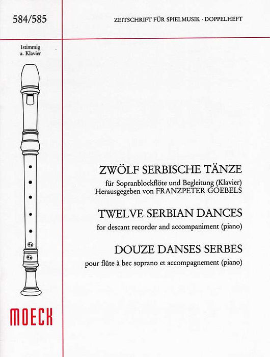 Various: 12 Serbian Dances for Descant Recorder and Piano