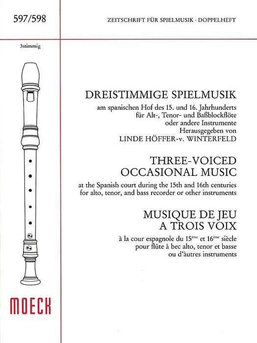 Various: Three-Voiced Occasional Music for 3 Recorders