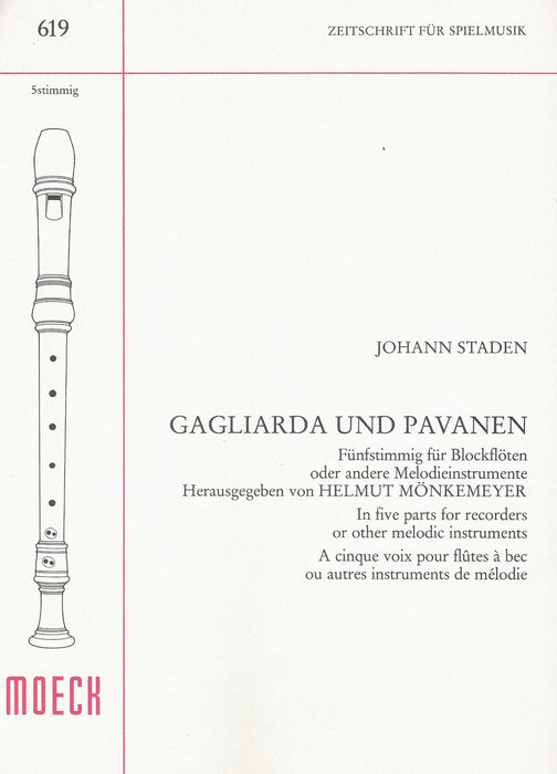 Staden: Gagliardas and Pavanes for 5 Recorders