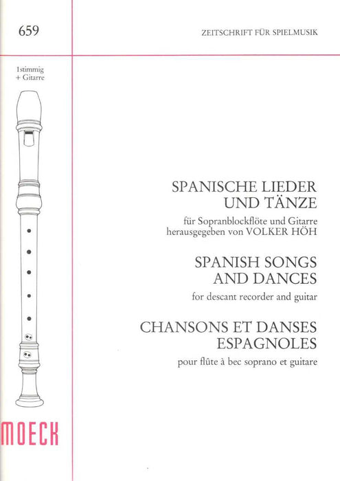 Various: Spanish Songs and Dances for Descant Recorder and Guitar