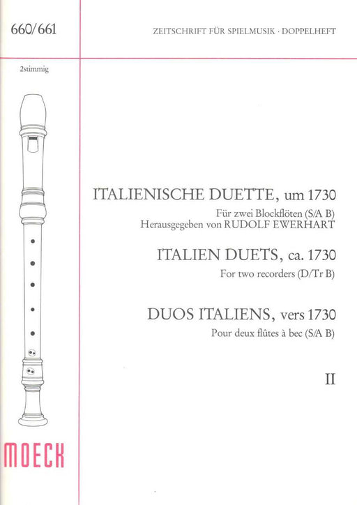 Various: Italian Duets c. 1730 for 2 Recorders, Vol. 2