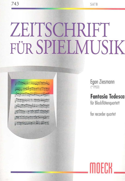 Ziesmann: Fantasia Tedesca for Recorder Quartet