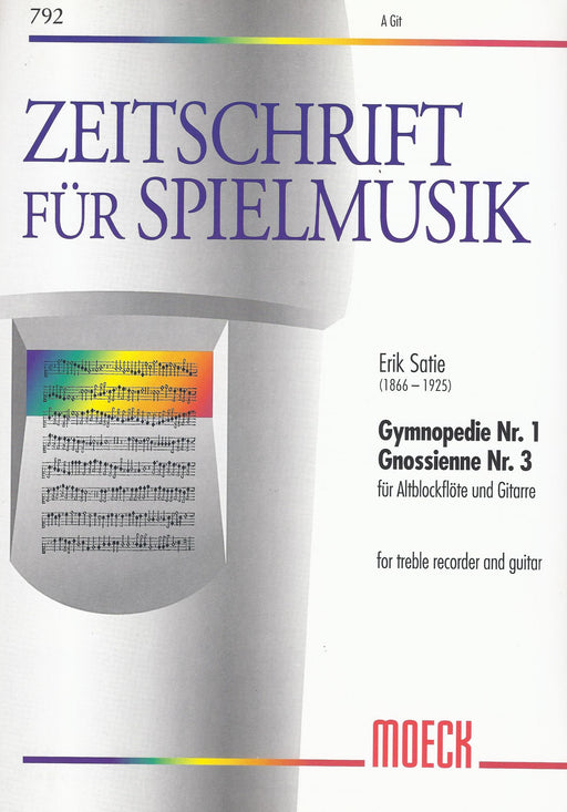 Satie: Gymnopedie No. 3 and Gnossienne No. 3 for Treble Recorder and Guitar