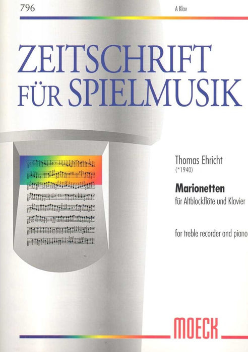 Ehricht: Marionetten for Treble Recorder and Piano