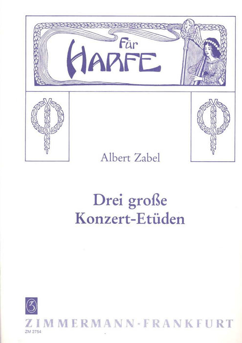 Zabel: 3 Concert Etudes for Harp