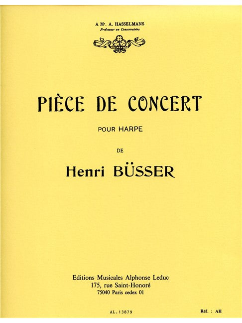 Büsser: Piece de Concert for Harp